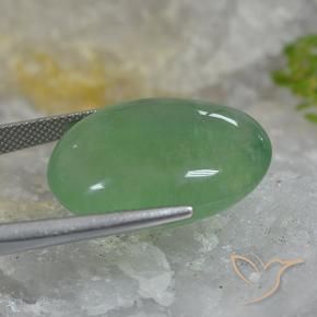 46.27克拉天然萤石，椭圆形切割，半透明