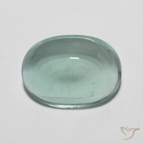 7.09克拉天然萤石，椭圆形，透明