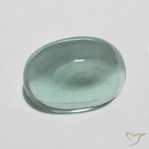 7.09克拉天然萤石，椭圆形，透明
