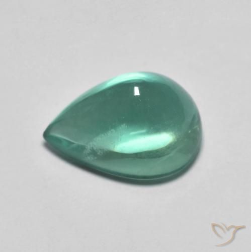 4.64克拉天然萤石，梨形，透明