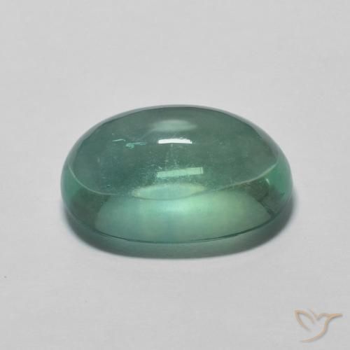 5.09克拉天然萤石，椭圆形，透明