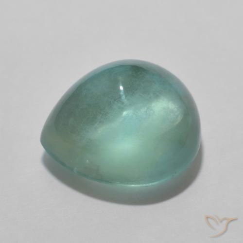 4.84克拉天然萤石，梨形，透明