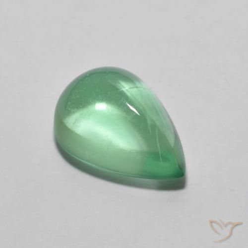 3.79ct 天然 浅绿色 萤石, 梨形, 透明