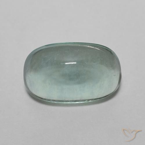 3.12ct 天然 浅蓝绿色 萤石, 椭圆形, 透明
