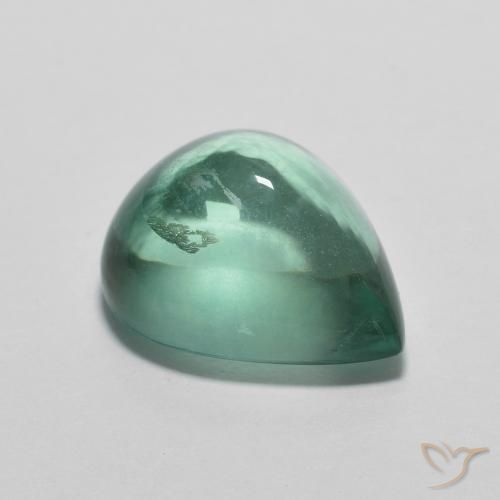 4.81克拉天然萤石，梨形，透明