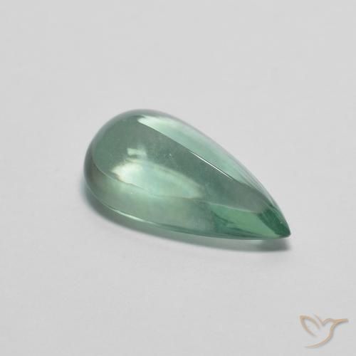 3.00ct 天然 薄荷绿 萤石, 梨形, 透明