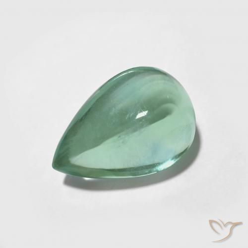 3.87克拉天然萤石，梨形，透明