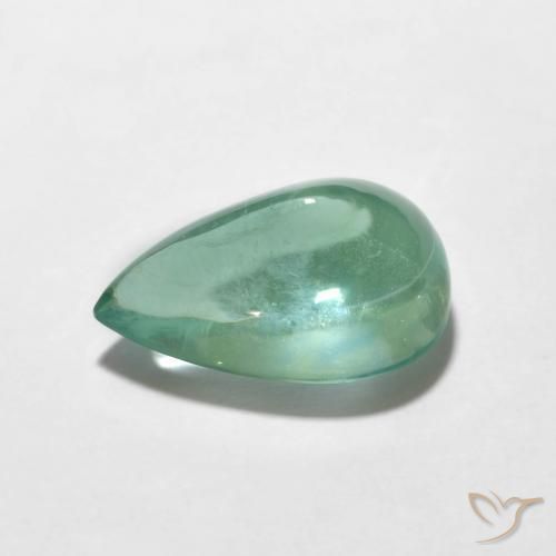 3.87克拉天然萤石，梨形，透明