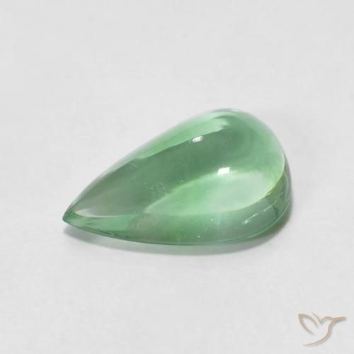 3.66ct 天然 浅绿色 萤石, 梨形, 透明
