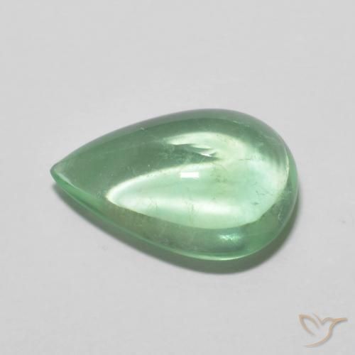 5.58克拉天然萤石，梨形，透明