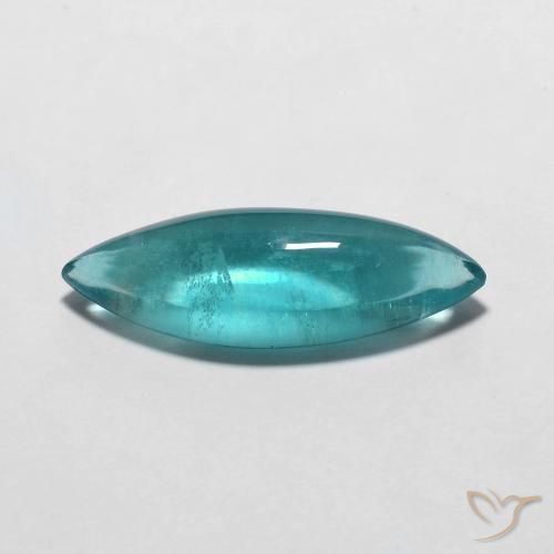 5.24克拉天然绿松石萤石，马眼形，19.5×6.9毫米，透明