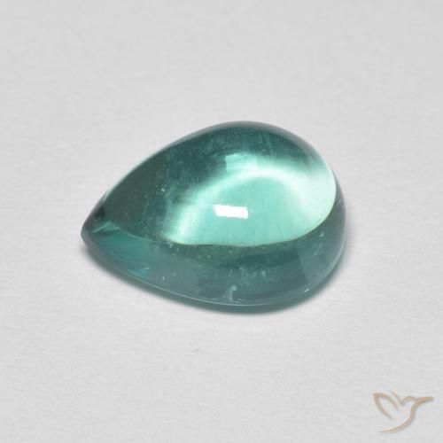 2.74克拉天然萤石，梨形，透明