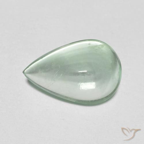 2.32ct 天然 浅薄荷绿 萤石, 梨形, 透明