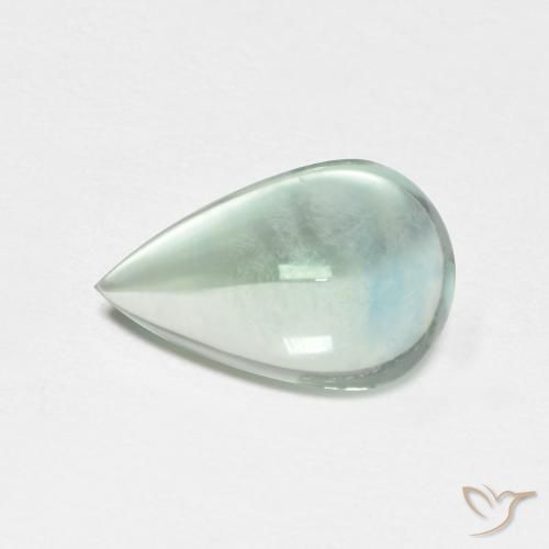 1.95ct 天然 浅蓝绿色 萤石, 梨形, 透明