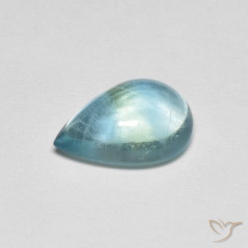 2.10克拉天然萤石，梨形，透明