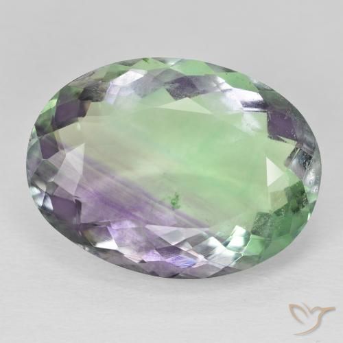 30.11ct 天然 彩色 萤石, 椭圆形, SI