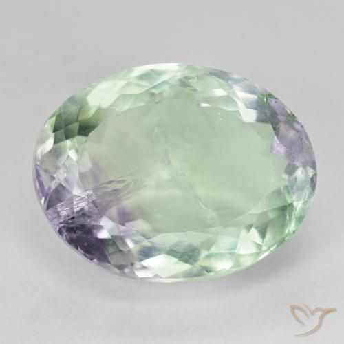 20.30ct 天然 彩色 萤石, 椭圆形, SI-I1