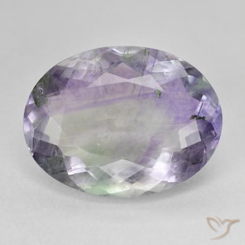 14.99ct 天然 彩色 萤石, 椭圆形, SI