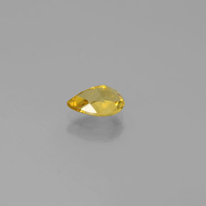 0.63克拉天然黄色金绿柱石，梨形，6.9×5毫米，VVS