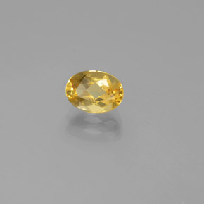 0.87克拉天然黄色金绿柱石，椭圆形切割，7.1×5.1毫米，VS
