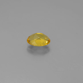 0.66克拉天然黄色金绿柱石，椭圆形切割，6.9×5毫米，VVS-VS