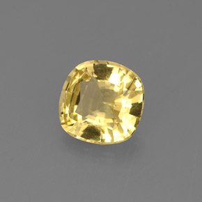 0.69克拉天然黄色金绿柱石，垫形剪裁，6×5.9毫米，VS