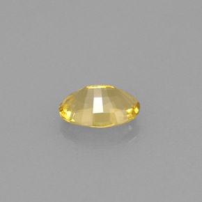 0.68克拉天然黄色金绿柱石，椭圆形切割，6.9×5.1毫米，VVS-VS