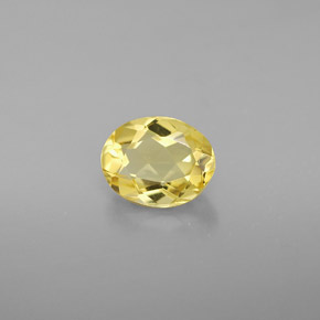 0.97克拉天然黄色金绿柱石，椭圆形切割，7.6×6毫米，VVS