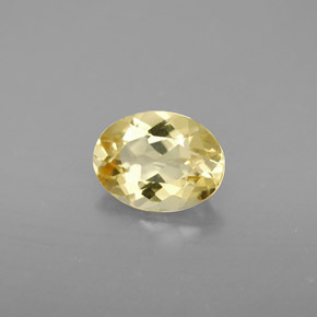 0.99克拉天然黄色金绿柱石，椭圆形切割，7.9×5.9毫米，VVS