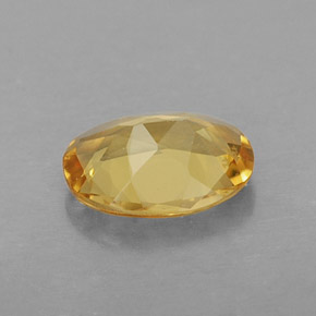 0.81克拉天然黄色金绿柱石，椭圆形切割，7.7×5.9毫米，VVS-VS