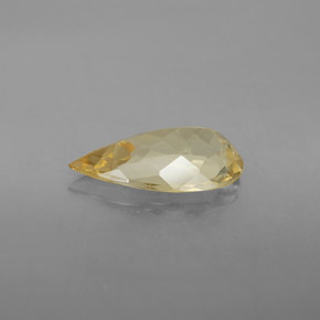 2.38克拉天然黄色金绿柱石，梨形，13.9×7.9毫米，VVS-VS