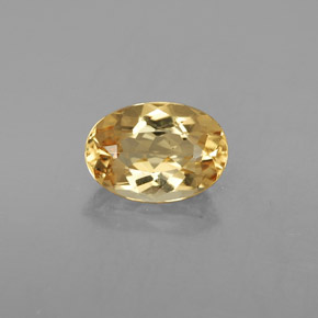 2.23克拉天然黄色金绿柱石，椭圆形切割，10×7.1毫米，VVS