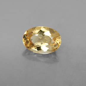 2.23克拉天然黄色金绿柱石，椭圆形切割，10×7.1毫米，VVS