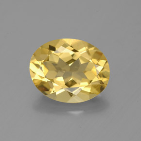 2.36克拉天然黄色金绿柱石，椭圆形切割，10.1×8.1毫米，VS