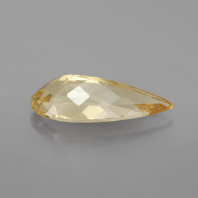 3.97克拉天然黄色金绿柱石，梨形，18×8.1毫米，VS