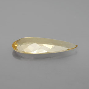 3.75克拉天然金色绿柱石，梨形，VVS