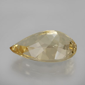 2.98克拉天然黄色金绿柱石，梨形，12.8×7.9毫米，VVS