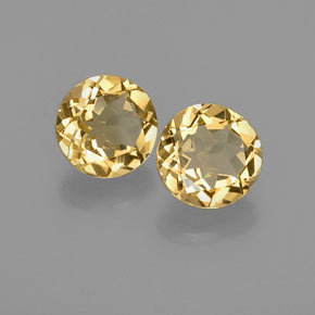 克拉天然金色绿柱石，圆形切割，VVS-VS