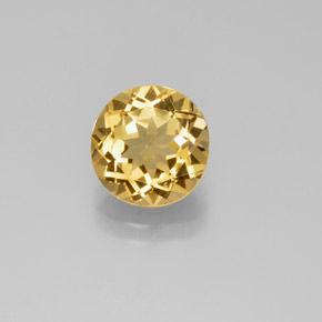 2.88克拉天然金色绿柱石，圆形切割，VVS-VS