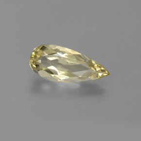 1.58克拉天然黄色金绿柱石，梨形，13.8×5.8毫米，VVS