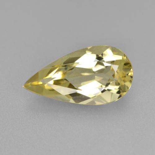 1.94克拉天然黄色金绿柱石，梨形，12.8×6.9毫米，VVS