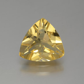 1.28克拉天然黄色金绿柱石，三角形，8.3×8毫米，VVS