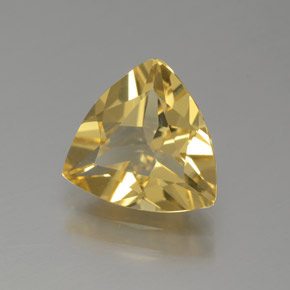 1.28克拉天然黄色金绿柱石，三角形，8.3×8毫米，VVS