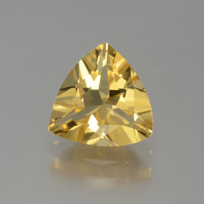 1.35克拉天然黄色金绿柱石，三角形，8×7.9毫米，VVS