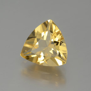 1.35克拉天然黄色金绿柱石，三角形，8×7.9毫米，VVS