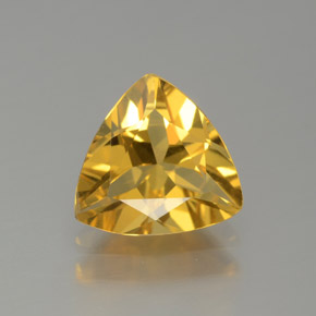 1.27克拉天然黄色金绿柱石，三角形，8.2×7.8毫米，VVS-VS