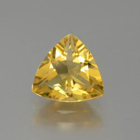 1.16克拉天然黄色金绿柱石，三角形，8×7.7毫米，VVS-VS