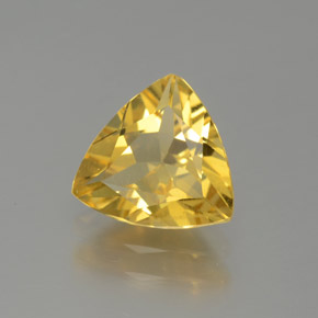1.16克拉天然黄色金绿柱石，三角形，8×7.7毫米，VVS-VS