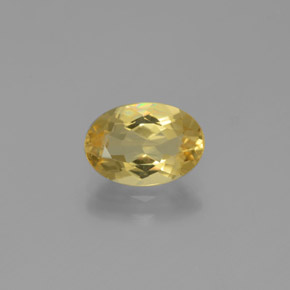 1.34克拉天然黄色金绿柱石，椭圆形切割，9×6.2毫米，VVS