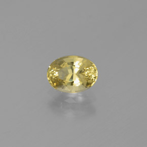 0.56克拉天然黄色金绿柱石，椭圆形切割，6.3×4.6毫米，VVS-VS